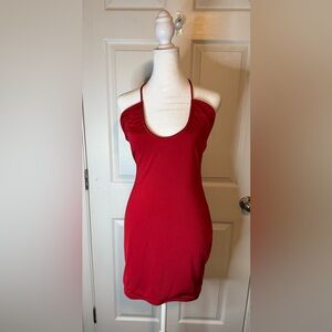 Blue Blush BodyCon Halter Dress